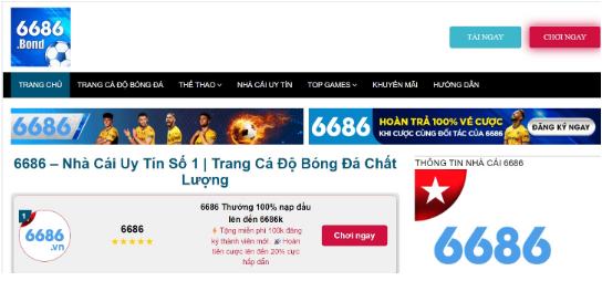 6686 – Nhà Cái Uy Tín Nhất Việt Nam, Cược lớn tặng 6686k