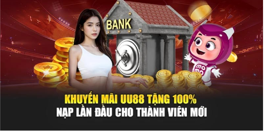 Khuyến mãi uu88 tặng 100% nạp lần đầu cho thành viên mới